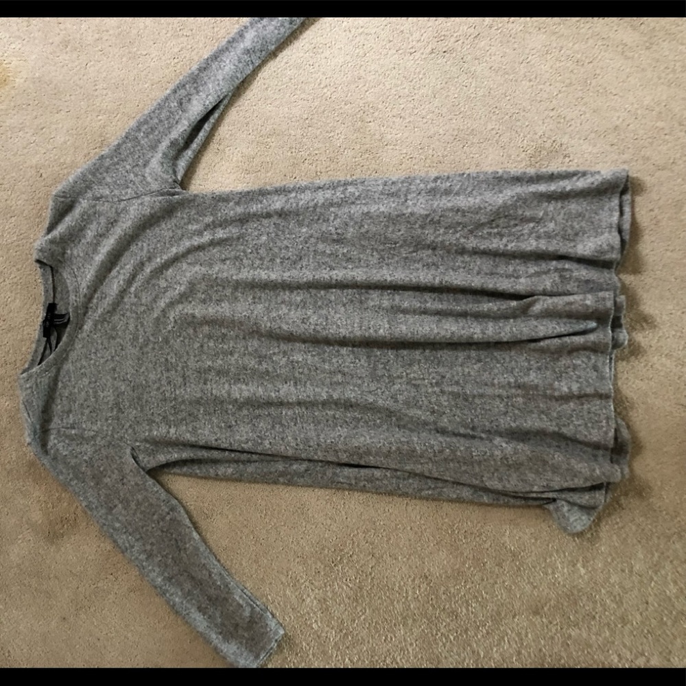 Gray sweater dress